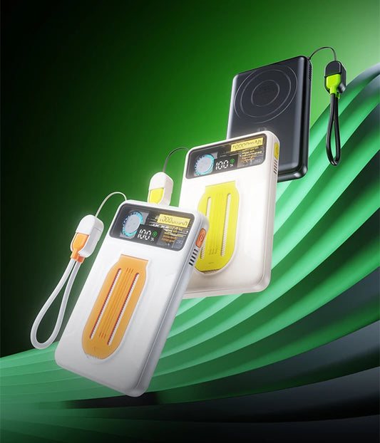 Magsafe Power Bank 20000mAh 15W Macsafe Auxiliary Battery 22.5W Super Fast Charging with Cable Cooling Fan Mobile Phone Holder